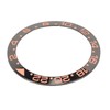 Watch Bezel Insert 38mm Black Base Rose Gold Digit Ceramic