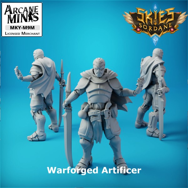 Arcane Minis D&D Miniature Warforged Artificer Dungeons and Dragons