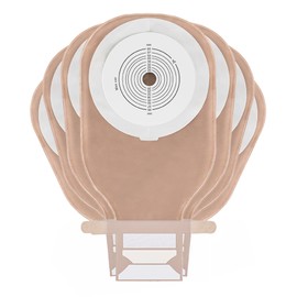 ZOLIQUEX 10PCS Colostomy Bags, One-Piece Ostomy Bag Ostomy Supplies, Drainable Bag for Ileostomy Stoma Support, Cut-to-Fit 20-65mm