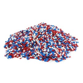 Candy Retailer All American Patriotic Cupcake Sprinkles (16oz, Mini Red, White, & Blue Star Shapes)