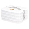 Liatinbo 4-Layer cookie carrier with lid and handle,dessert carrier dumpling