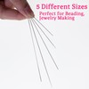 5 Sizes Bead Needle, Steel Big Eye Beading Needles with