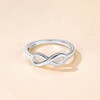 Suplight 925 Sterling Silver Ring High Polish Simple Infinity Knot
