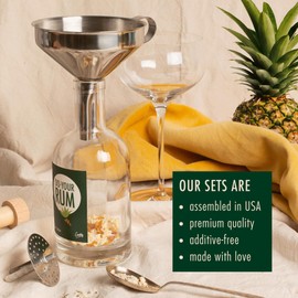 Rum Infusion Kit by Craftly | Natural Botanicals for Homemade Cocktails | Gift Idea for Men & Women | Birthday Gift for Her, Him | Includes Spices & Bottle