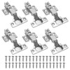 6 Pcs Kitchen Cupboard Hinges, Cabinet Hinges Soft Close Full