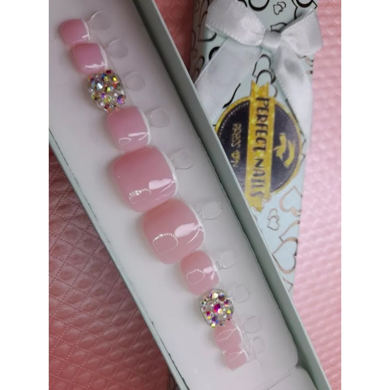 Perfect Nails Press On Uñas Decoradas Postizas Para Pies