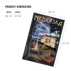 Lantern Press 1000 Piece Jigsaw Puzzle, Nebraska, Retro Camper and