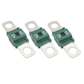 Pack of 3 AMI/Midi Fuse 40 Amp High Current Fuse Bolt-on Fuse, commonly Used in Cars, Trucks, Construction Vehicles, Agricultural Machinery, caravans, Passenger Cars, Electrocar Golf Cart(40 A)