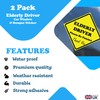 2-Pack "Elderly Driver: Please Be Patient, Thank You" Yellow Car