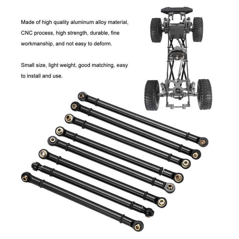 8pcs M3 Aluminum Alloy Link Rod Linkage Set for Axial
