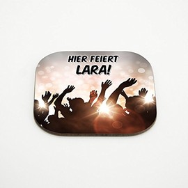 Hier Celebrate Lara – Name and a nice Party Coasters