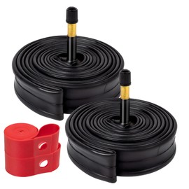 YunSCM Pack of 2 700C X35C/43C Inner Tubes 28x1.40 700x35c, 28x1.50 700x38c, 28x1.60 700x40c, 700x43C AV48mm Valve Compatible 700c Bicalve Bicalve / R/R road bike key. also 700x35C 700x38C 700x40C 700x42C 700x43C