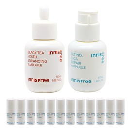 Innisfree Black Tea Youth Enhancing Ampoule 50mlxRetinol Cica Trace Ampoule 50ml+ / 이니스프리 블랙티 유스 인핸싱 앰플 50mlx레티놀 시카 흔적 앰플50ml+