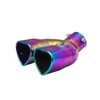 idain 2.5 inch Inlet Dual Exhaust Tips Muffler Tip,Chrome Heart-Shaped