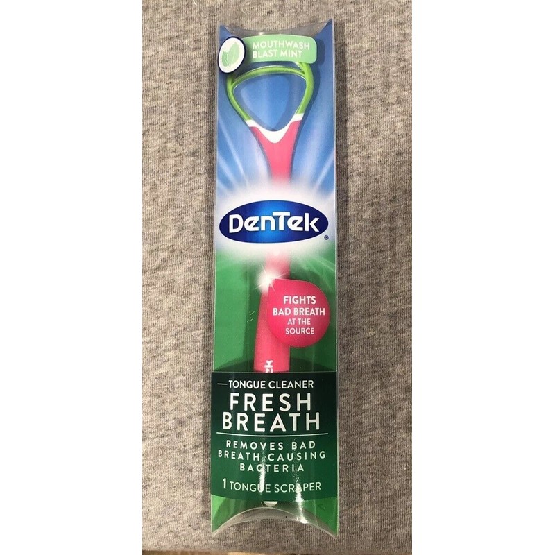 DenTek Tongue Cleaner & Scraper Mouthwash Blast Mint Fights Bacteria