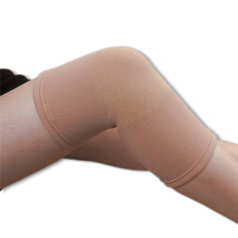 Medical Grade Elastic Compression Knee Support Beige Tubular Sleeve -