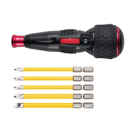 VESSEL Electric Ball Grip, Screwdriver, 5 Bits Included, Electric Draball 220USB-5