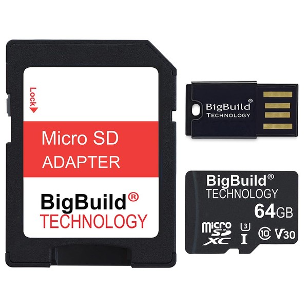 BigBuild Technology 64GB Ultra Fast 100MB/s U3 Micro SDXC Memory