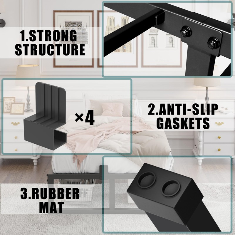 Yitong Angel Twin Bed Frames Platform, 14 Inch High 3500