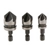 Malayas Set of 3Pcs Titanium Countersink Drill Bit Wood Chamfering