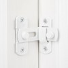 INIRET 90 Degree White Flip Barn Door Lock,Protect Privacy-Security Gate
