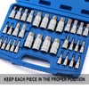 EMENTOL 33PCS Hex Bit Socket Set, 1/4", 3/8" and 1/2"