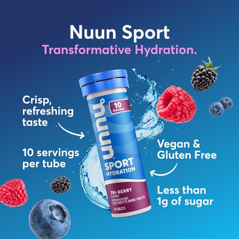 Nuun Sport Electrolyte Tablets with Magnesium, Calcium, Potassium, Chloride &