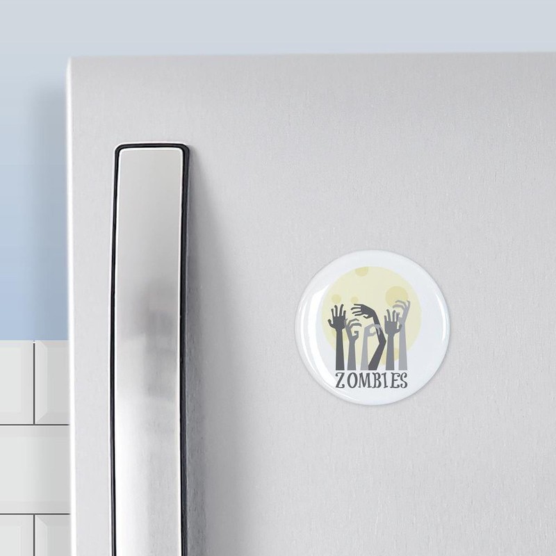 CafePress Zombies Magnets 2.25" Round Magnet, Refrigerator Magnet