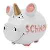 KCG Kleinschwein Keramik Sparschwein SCHWEINHORN / ca. 12.5 cm x