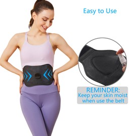 ABS Stimulator, EMS Muscle Stimulator, Ab Machine, Fitness Workout Equipment for Women and Men, Portable Muscle Toner for Abdomen, Black blue