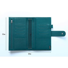 Moterm Companion Traveler's Notebook Cover - Upgraded Design with Back Pocket (Standard Size, Pebbled-Deep Teal)