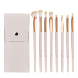 MSQ Eye Makeup Brushes 8pcs Eyeshadow Makeup Brushes Set, Soft Synthetic Hairs for Eyeshadow, Eyeliner, Blending, Concealer, Nose Shadow (Rose Gold)