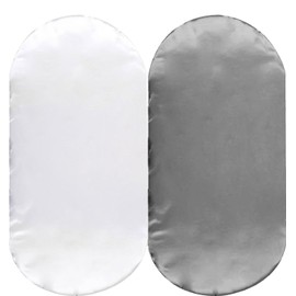 2 Pack Satin Chiffon Bassinet Sheet, Great for Baby Hair, Soft Silk Feeling Sheet for Cradle or Bassinet Pad＆Mattress, for Boys and Girls Gift, for Newborn and Infant, White and Gray