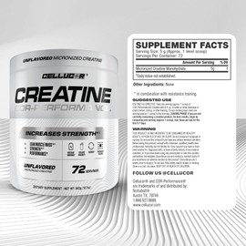 Cellucor Cor-Performance Creatine Monohydrate for Strength and Muscle Growth, 72 Servings