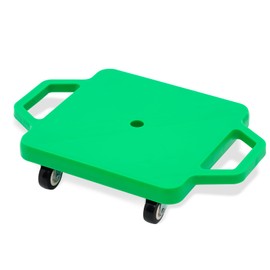 Kids Sitting Scooter Board with Universal Wheels Safety Plastic Scooter for Kids Ages 6-12 Manual Sport Scooters with Handles for Gym Class(Green)