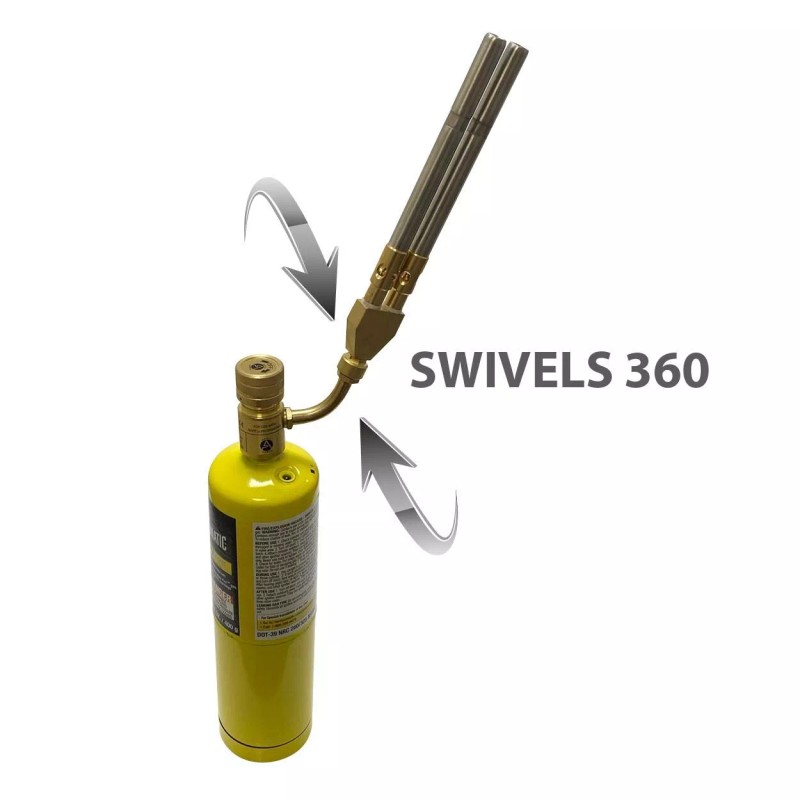 Appli Parts APHT-1D2 Double Burner Hand Torch for Soldering Brazing