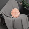 OiseauVoler Decorative Throw Pillow 3D Flower Round Pillow Accent Handmade