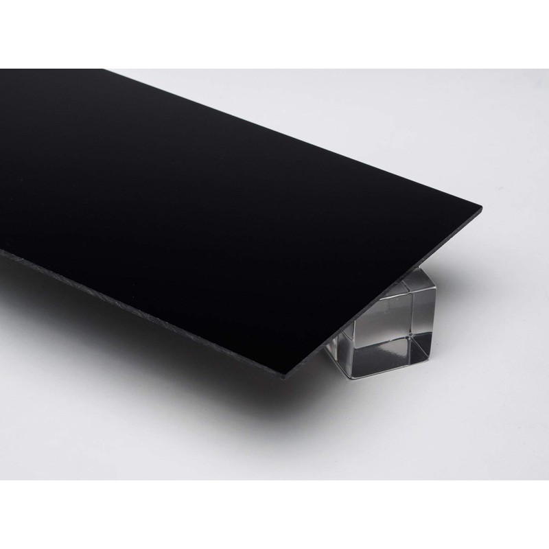 1/4" (6mm) Solid Black Acrylic Plexiglass Sheet 24" x 12"