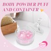 Large Body Powder Puff and Container Powder Container with Puff