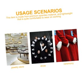 Artibetter 3 Pairs Outdoor BBQ Gloves Cotton Gloves Heat Resistant Oven Gloves Hand Glove Hand Moisturizing Gloves Dry Hands Hairdressing Protection Glove Stretchy Gloves Work Spa