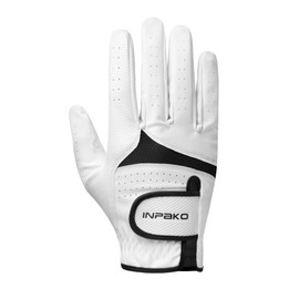 INPAKO Golf Glove for Men Women, Soft Premium Cabretta Leather Golf Glove, Breathable Mesh, Non-Slip Palm Lift Grip Right Hand M/L