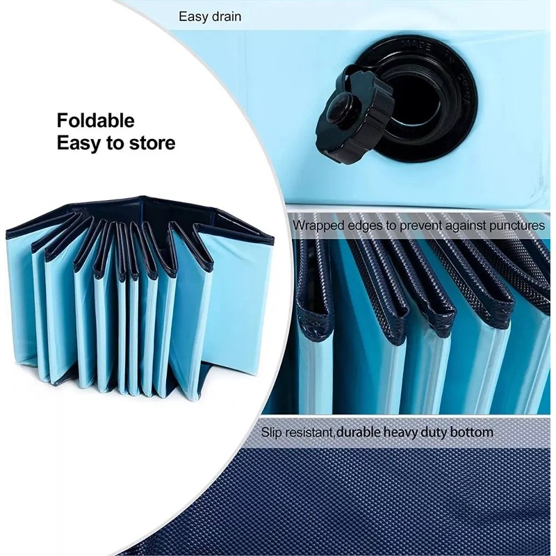 Alberca Plegable Piscina Perro Mascota Bañera Baño160cm