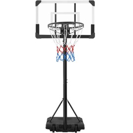 Yaheetech Basketball Hoop Indoor Basketball Goal Outdoor Portable Basketball Hoops Stand Adjustable Height 7ft-8ft