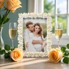 5x7 Rose Gilded Frame - Handmade Resin Photo Frame for