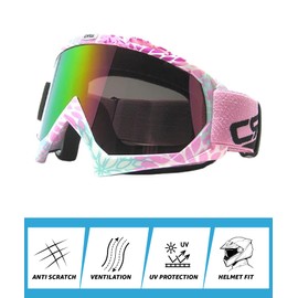 CRG Sports anteojos de motocicleta ATV Dirt Bike Off Road Racing Motocross anteojos para hombres, mujeres y adultos