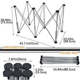 Maisutseb Centipede Work Table 6 Legs Spider Workbench Foldable Spider Style Bases Portable Steel Table Legs