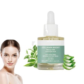 Esencia Advanced Collagen Boosting Anti-Aging Serum, Suero facial potenciador del colágeno antienvejecimiento, Advanced Deep Anti-Wrinkle Serum, Suero facial reductor de arrugas, Para todo tipo de pieles (B)