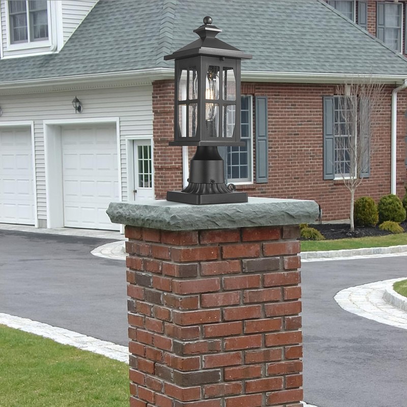 Darkaway Outdoor Post Lights, Exterior Post Lantern Lamp Waterproof Aluminum