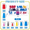 Briwooody 80 Pcs Rubber Plugs 8-Sizes Silicone Tapered Plug Kit