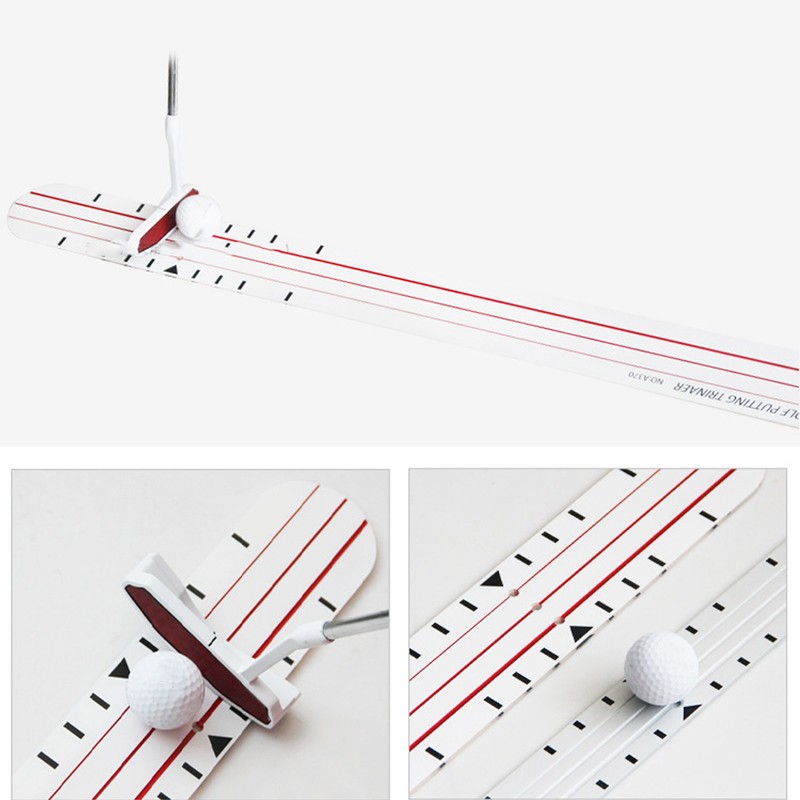Golf Putting Mat Acrylic Accurate Scale Line Portable Double Sided